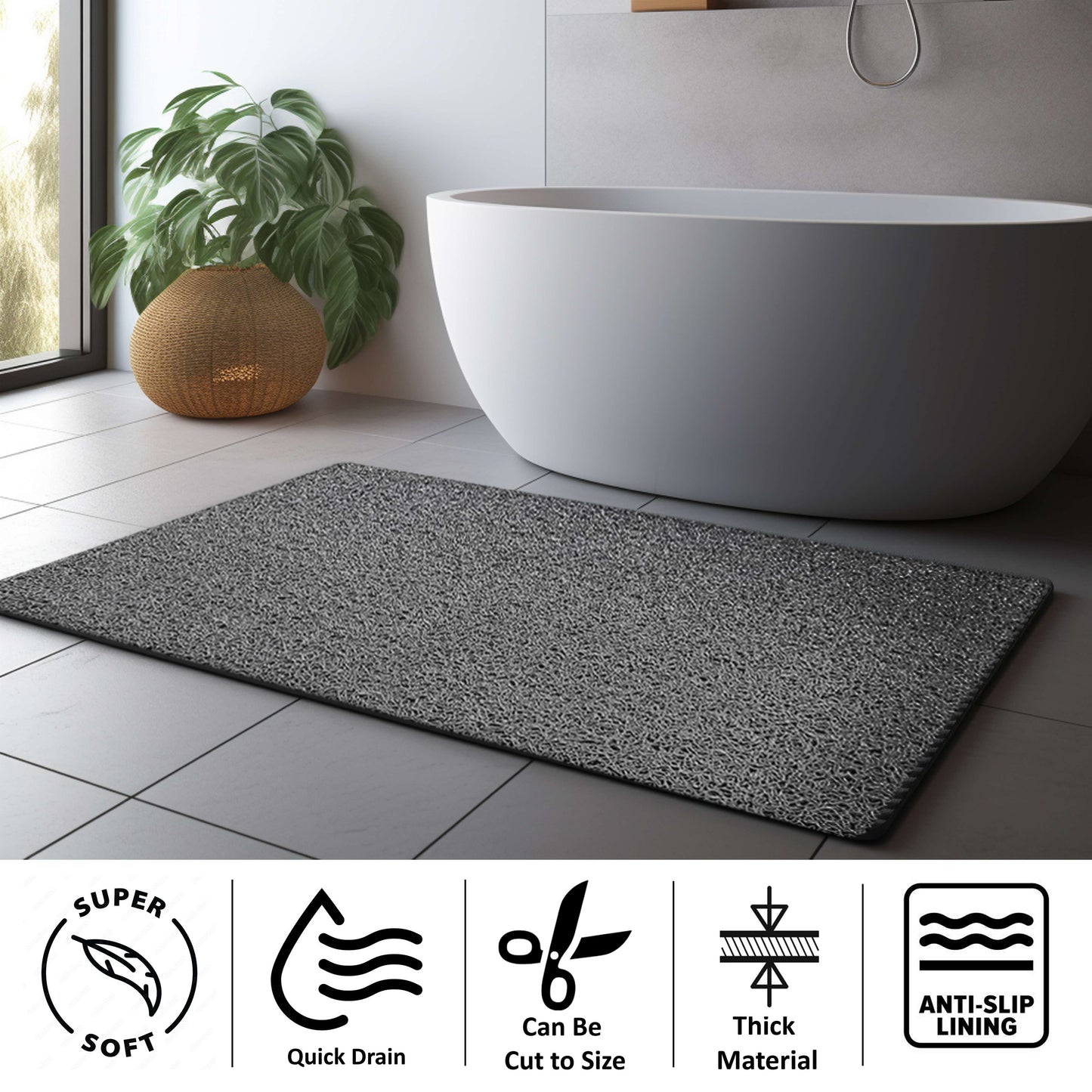 Anti Slip Loofah Shower/Bath Mat
