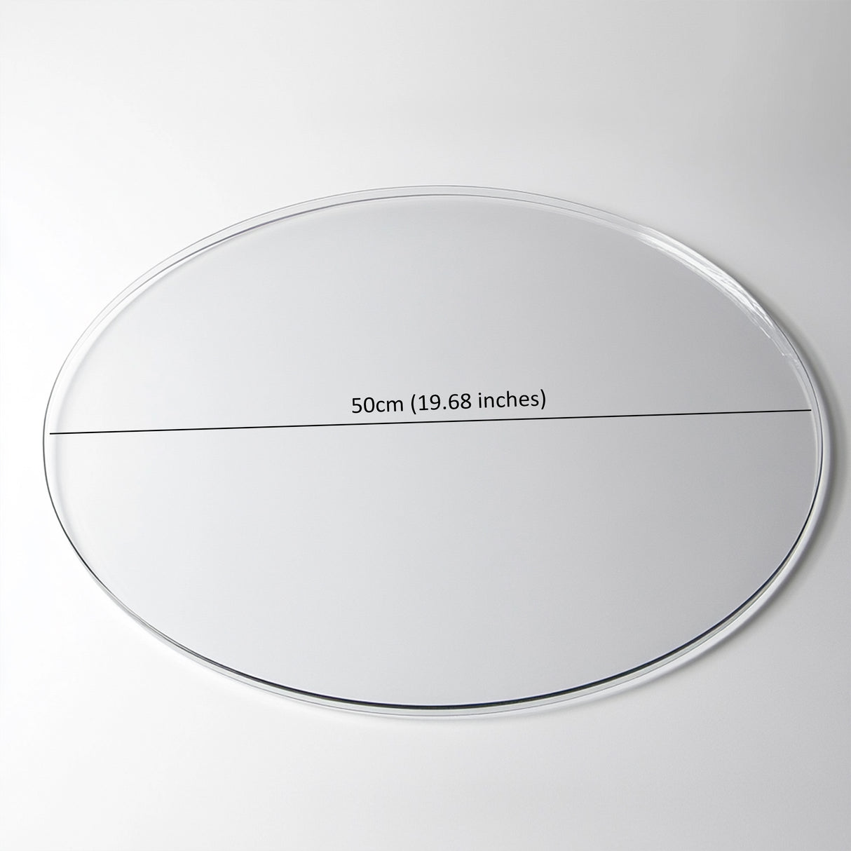 PVC Round Table Protector Mat - Transparent / Frosted