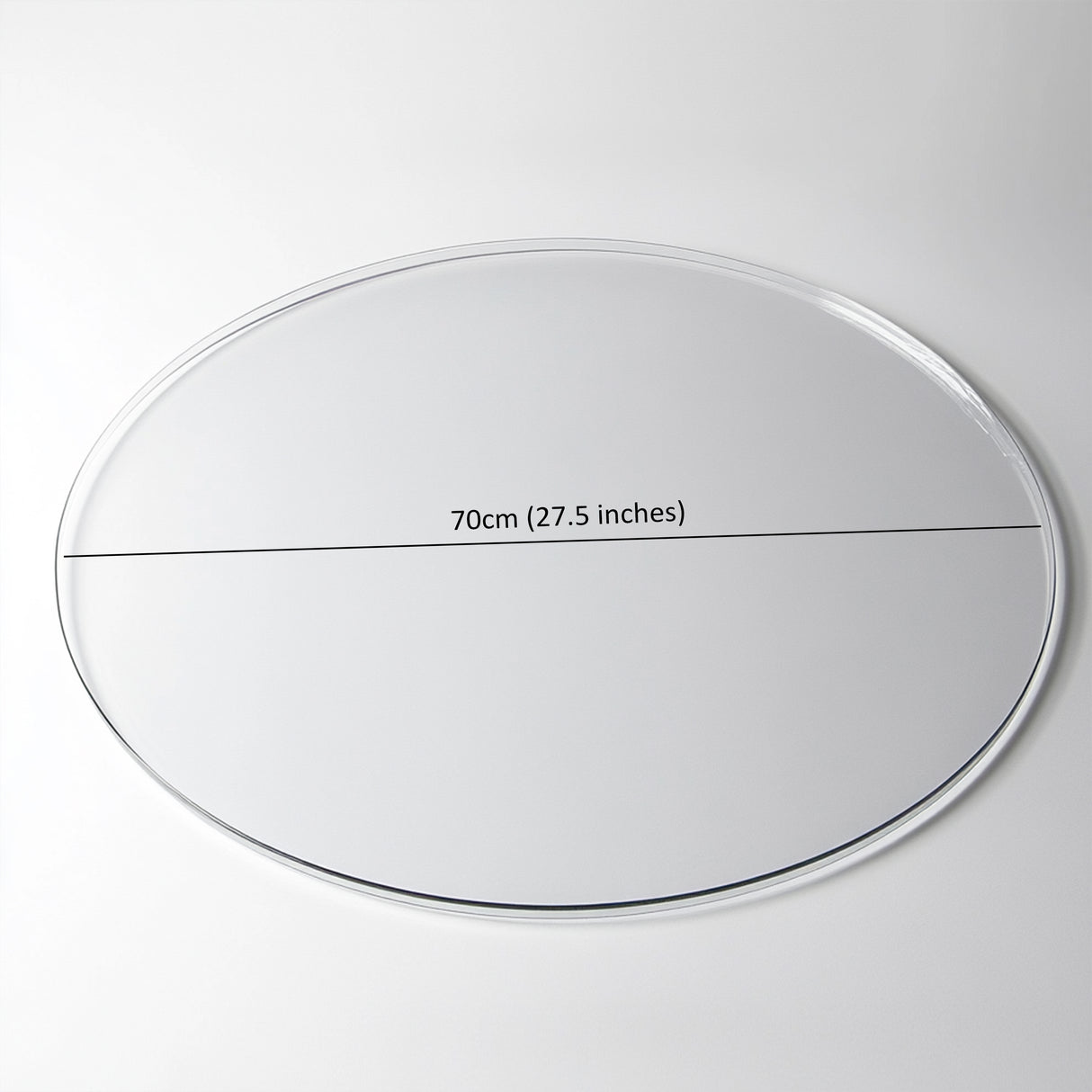 PVC Round Table Protector Mat - Transparent / Frosted