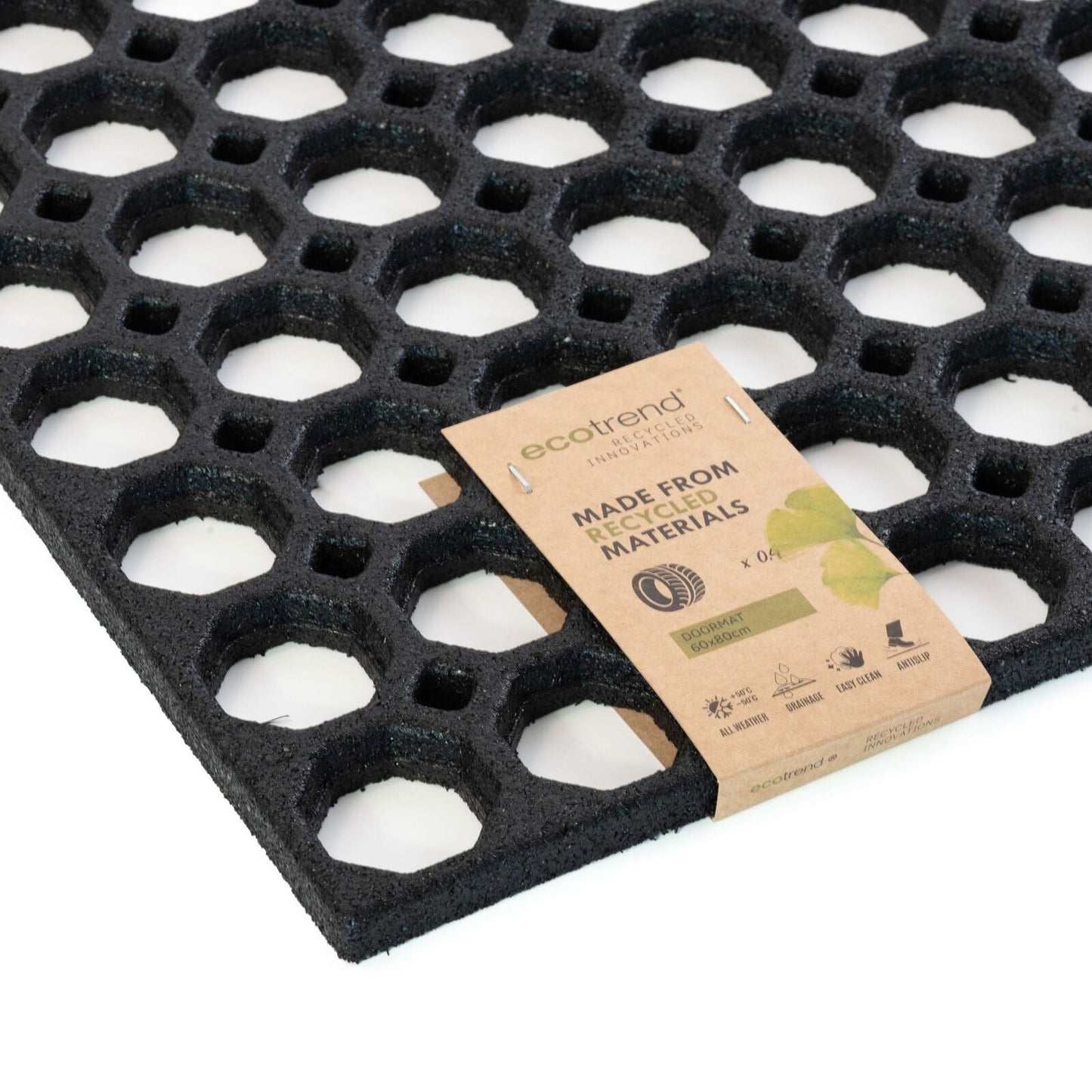 Nicoman Heavy Duty Non Slip Hollow Rubber Entrance Door Mat