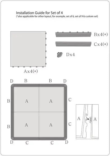 Nicoman Portable Modular Dance Floor Kit