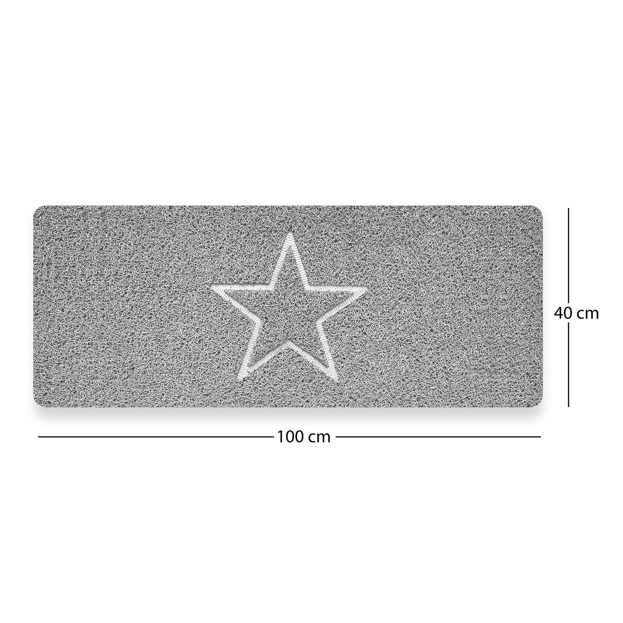 Embossed Spaghetti Loofah Anti Slip Shower Mat - Star