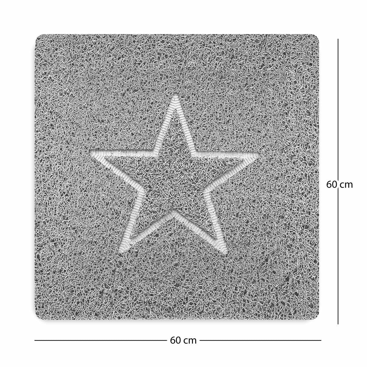 Embossed Spaghetti Loofah Anti Slip Shower Mat - Star