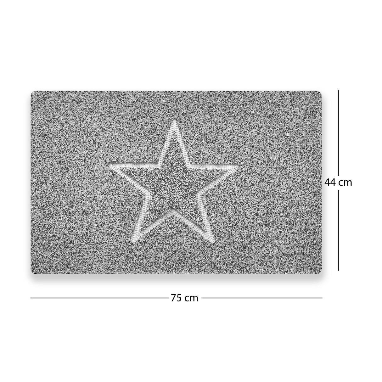 Embossed Spaghetti Loofah Anti Slip Shower Mat - Star