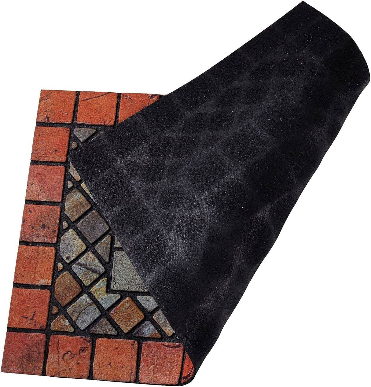 Nicoman Elegant Tile Effect Doormat - Red Edge