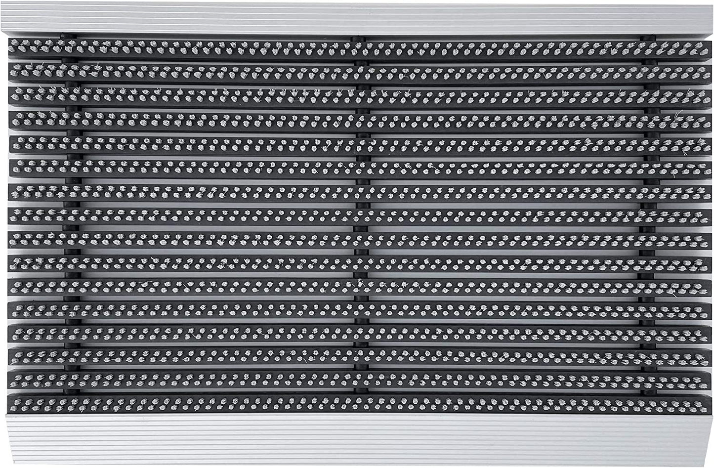 Nicoman Aluminium Door Mat with Slats & Grey Brushes