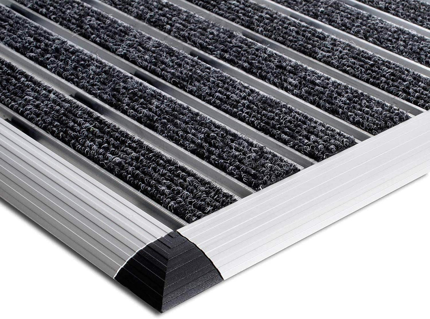 Nicoman Aluminium Door Mat with Slats & Carpet Inserts