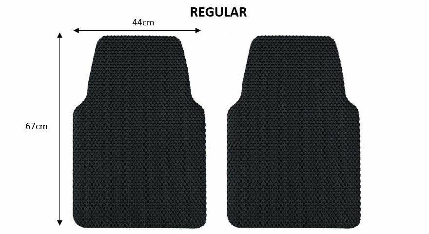 Nicoman Universal Hex Dirt Catcher Anti-Slip Car Floor Mats 2pc Front Set -  Regular