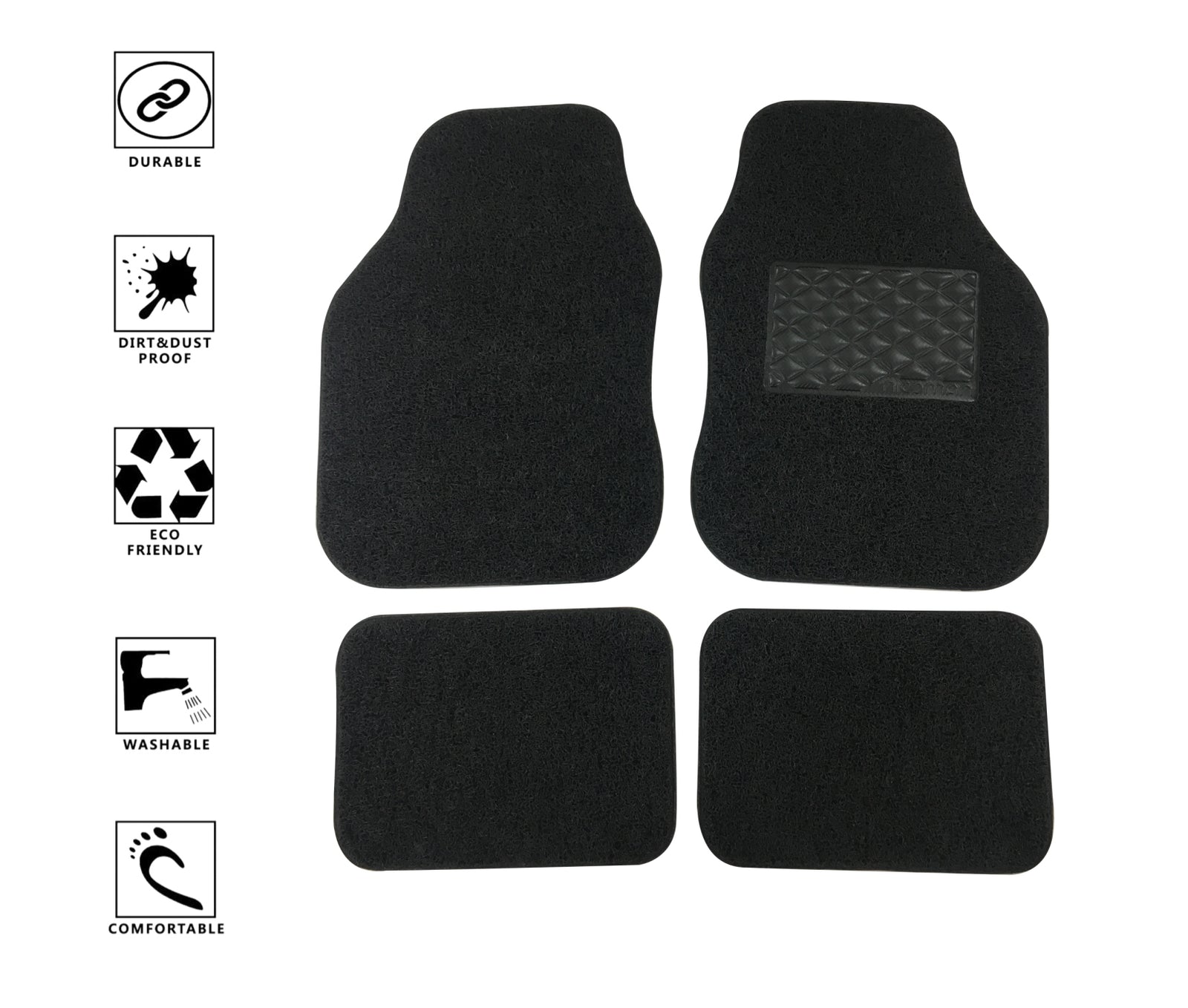 Protect Your Car's Floor with the Nicoman Universal Car Mat Set