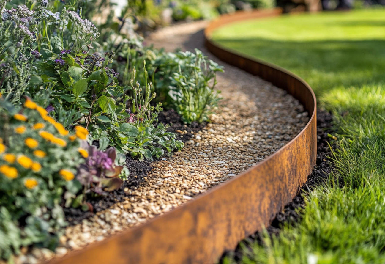 Rusted Metal Garden Borders