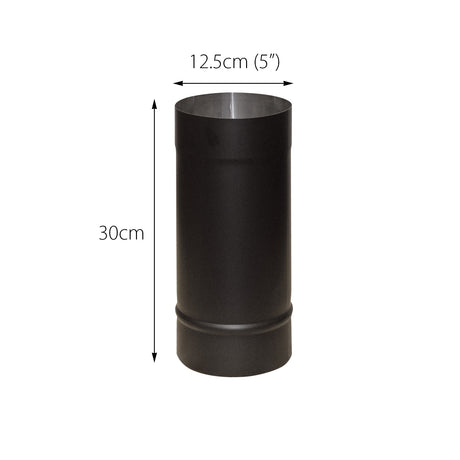 Flue Pipe Straight 30cm for 5" inch (125mm) Stove Flue Systems