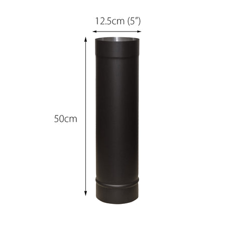 Flue Pipe Straight 50cm for 5" inch (125mm) Stove Flue Systems