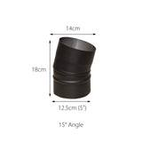 Flue Pipe Elbow Bend 5Inch - 15 Degree