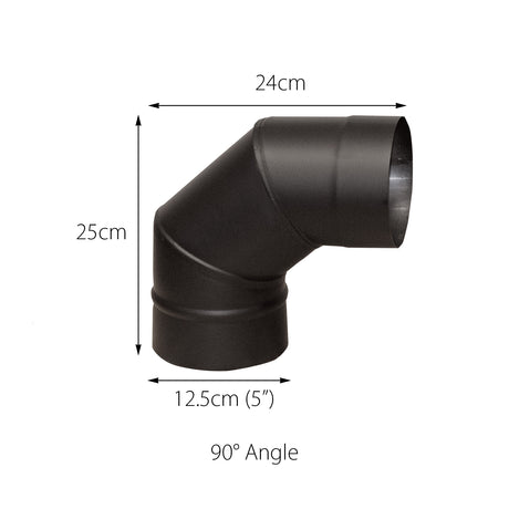 Flue Pipe Elbow Bend 5inch - 90 Degree