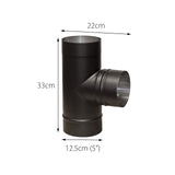 Flue Pipe 5inch Tee Junction - 90 Degree