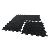 Interlocking Rubber Topped Anti Vibration Foam Mats - 62cm x 62cm - 14mm Thick