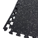 Interlocking Rubber Topped Anti Vibration Foam Mats - 62cm x 62cm - 14mm Thick