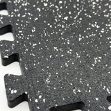 Interlocking Rubber Topped Anti Vibration Foam Mats - 62cm x 62cm - 14mm Thick