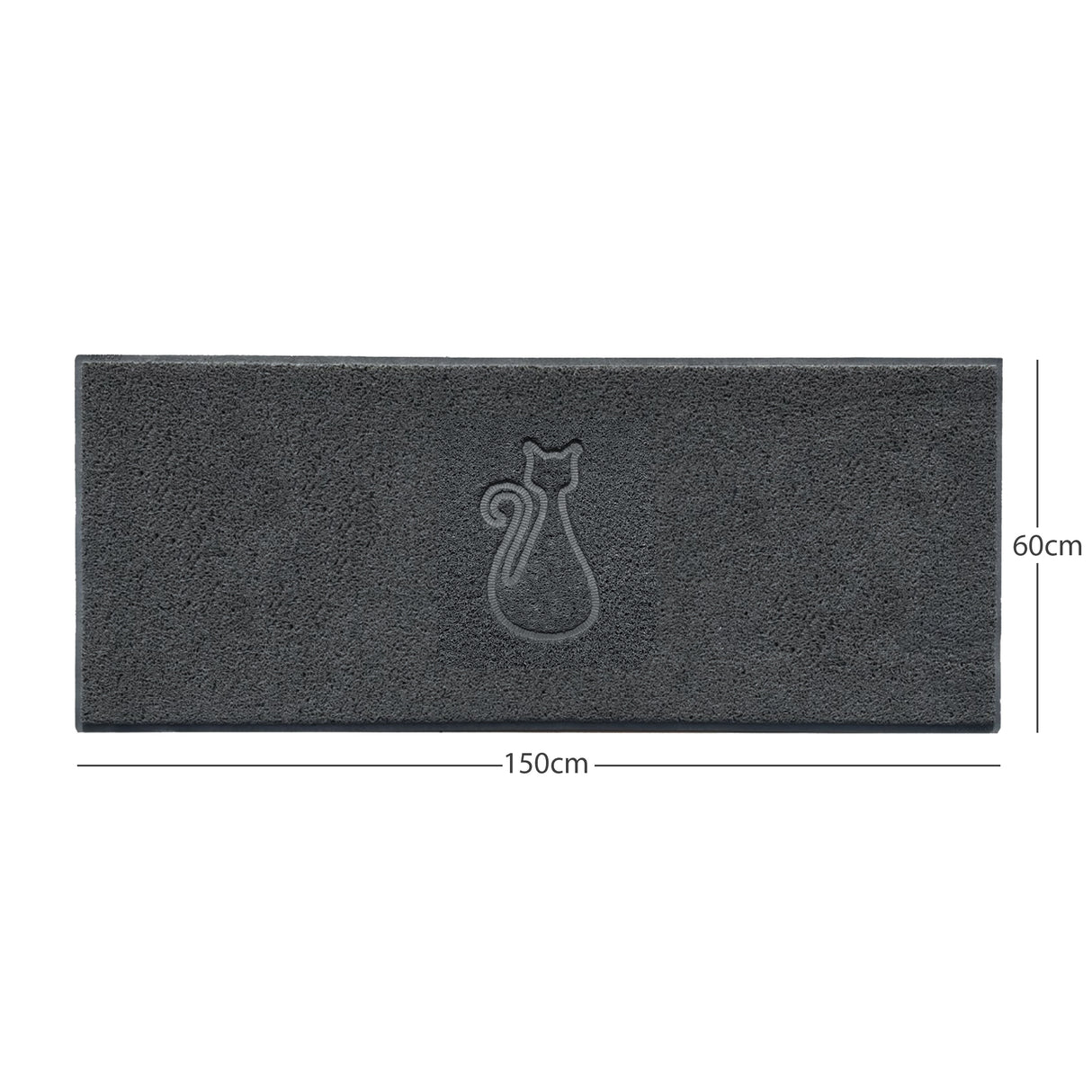 "Cat" Embossed Loofah Textured Spaghetti Door Mat