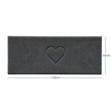 "Heart" Embossed Loofah Textured Spaghetti Door Mat