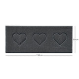 Embossed Triple Heart Runner and Entrance Mat - Multiple Colours