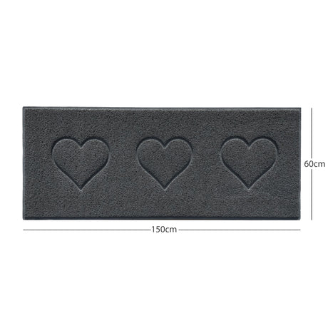Embossed Triple Heart Runner and Entrance Mat - Multiple Colours