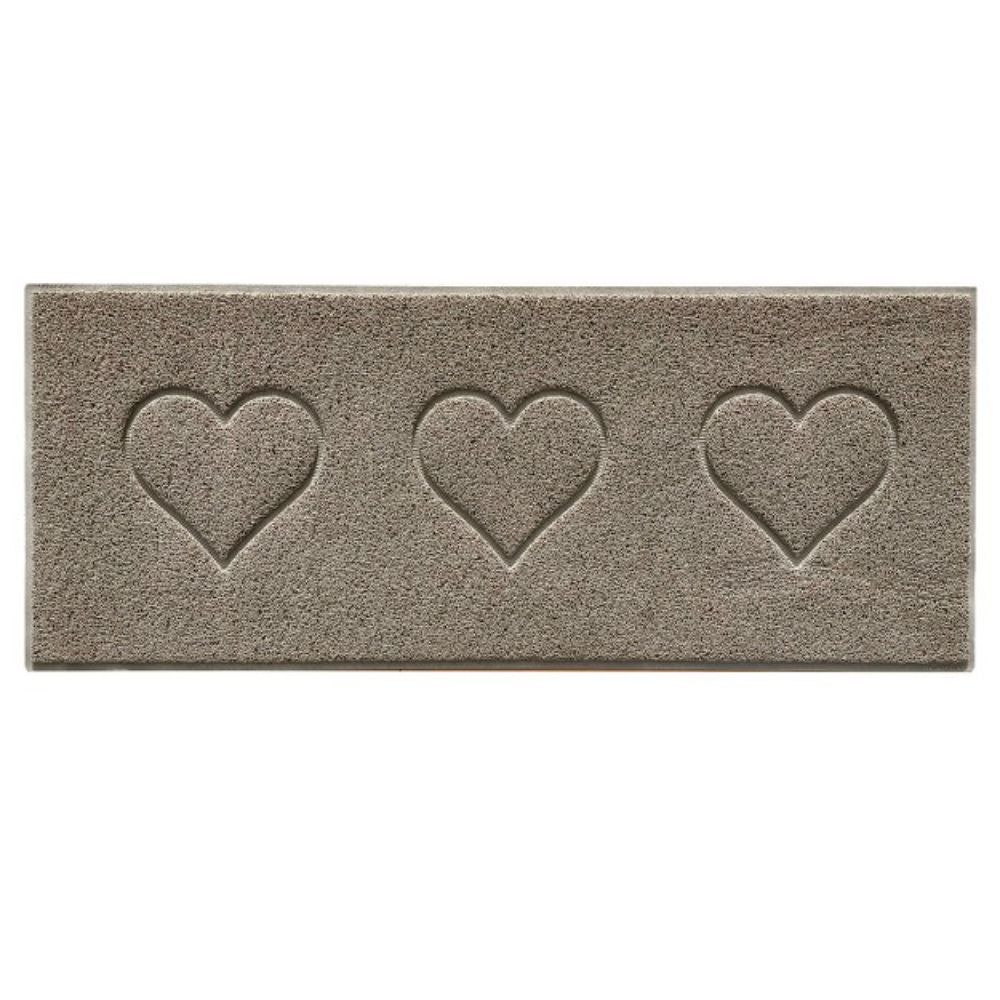 Embossed Triple Heart Runner and Entrance Mat - Multiple Colours