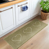 Embossed Triple Heart Runner and Entrance Mat - Multiple Colours