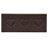 Embossed Triple Heart Runner and Entrance Mat - Multiple Colours