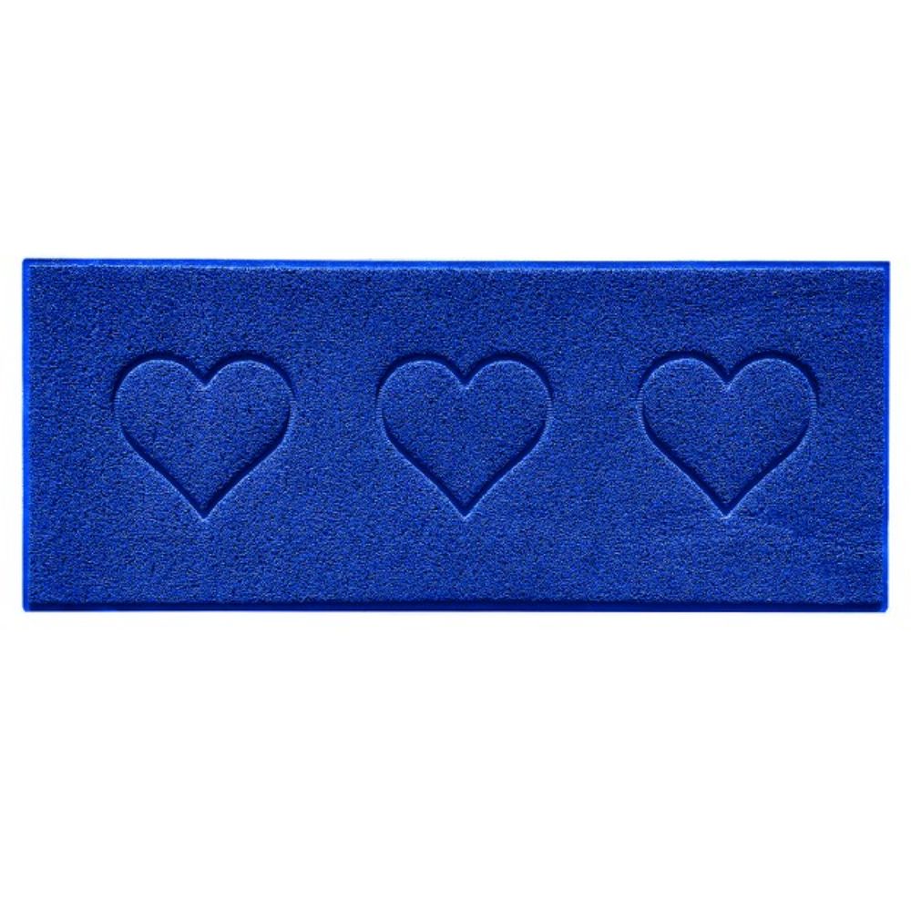 Embossed Triple Heart Runner and Entrance Mat - Multiple Colours