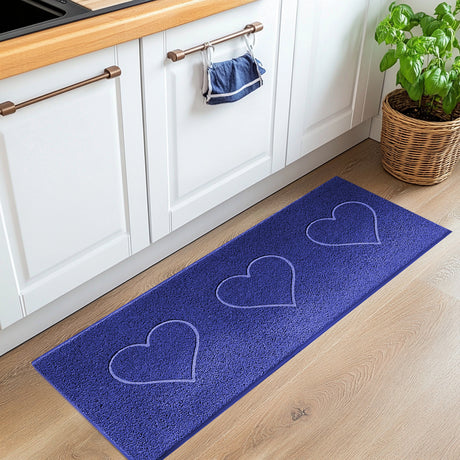 Embossed Triple Heart Runner and Entrance Mat - Multiple Colours