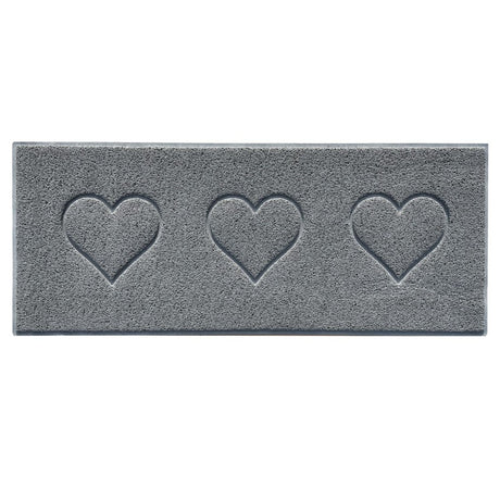 Embossed Triple Heart Runner and Entrance Mat - Multiple Colours