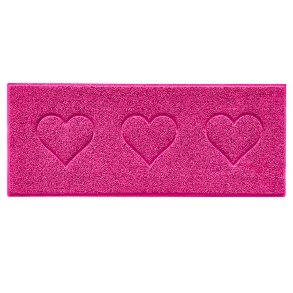 Embossed Triple Heart Runner and Entrance Mat - Multiple Colours