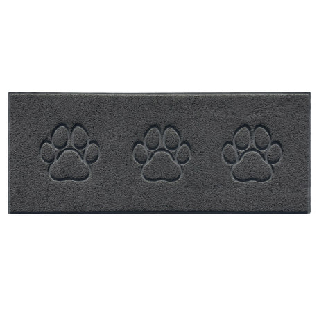 Embossed Triple Paw Home Entrance Runner Mat - Multiple Colours