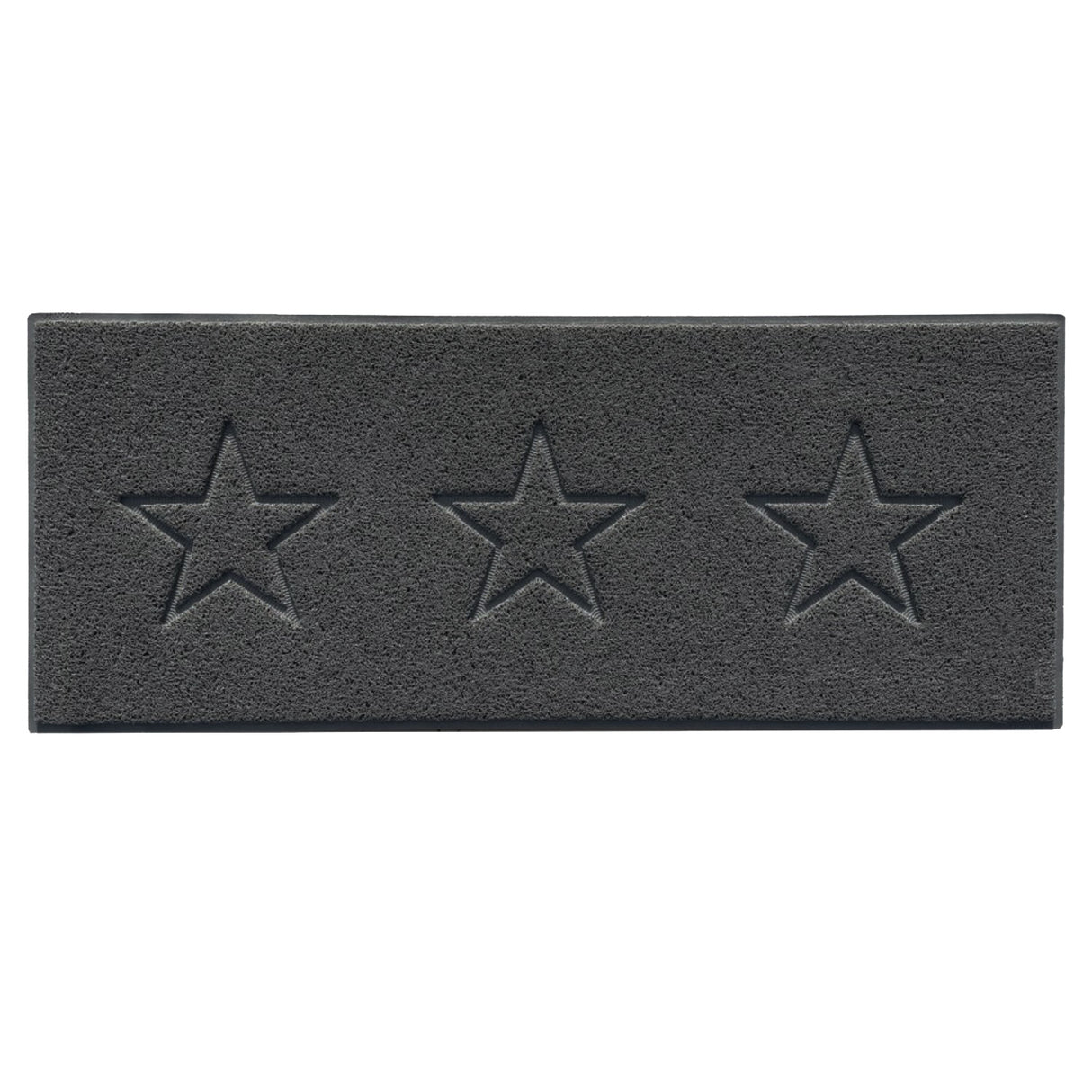 Indoor Spaghetti Door Mat Embossed Star - Dark Grey