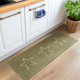 Embossed Triple Star Home Entrance Runner Mat - Multiple Colours