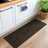 Embossed Triple Star Home Entrance Runner Mat - Multiple Colours