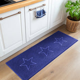 Embossed Triple Star Home Entrance Runner Mat - Multiple Colours