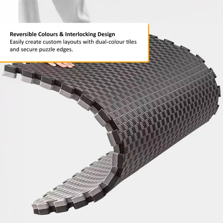 40mm Premium Reversible EVA Tatami Foam Mats - Black and Grey