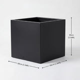 Galvanised Steel Black Cube Metal Planter 50cm x 50cm