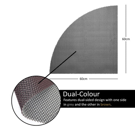 Reversible Dual-Colour Shower Mat - Quadrant Shower