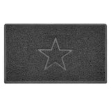 Indoor Spaghetti Door Mat Embossed Star - Dark Grey