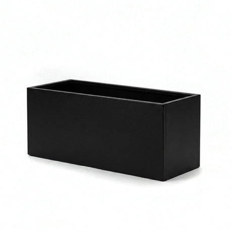Galvanised Steel Black Trough Metal Planter - 80cm x 30cm
