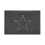 Indoor Spaghetti Door Mat Embossed Star - Dark Grey