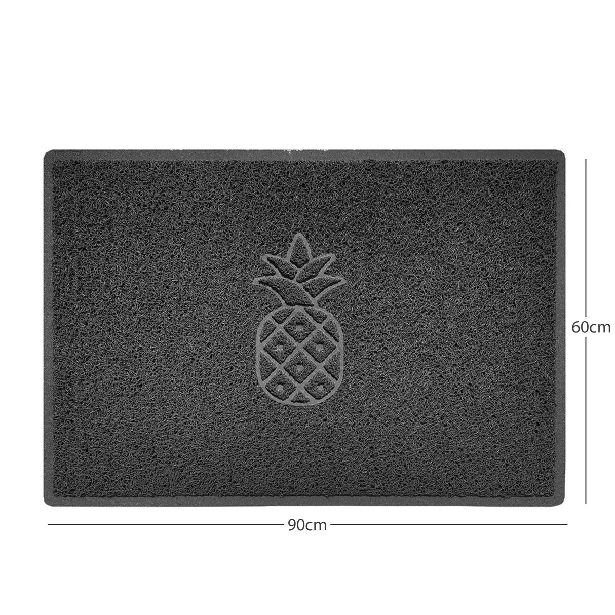 "Funny Pineapple" Grey Spaghetti Door Mat