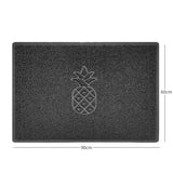 Embossed Pineapple Grey Spaghetti Door Mat