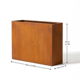 Galvanised Steel Trough Metal Planter 90cm x 82cm - Pre-Rusted
