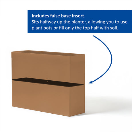 Galvanised Steel Trough Metal Planter 90cm x 82cm - Pre-Rusted