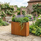 Galvanised Steel Trough Metal Planter 90cm x 82cm - Pre-Rusted