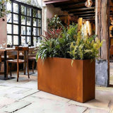 Galvanised Steel Trough Metal Planter 90cm x 82cm - Pre-Rusted